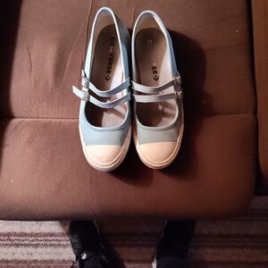 Converse Blue Mary Jane Shoes